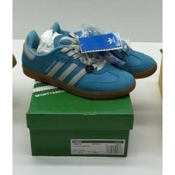 adidas Shoes - Adidas X Samba OG Sporty & Rich Blue Rush Unisex Sneakers Men's 5.5 Women's  7